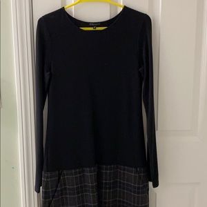 Black and plaid Theory dress